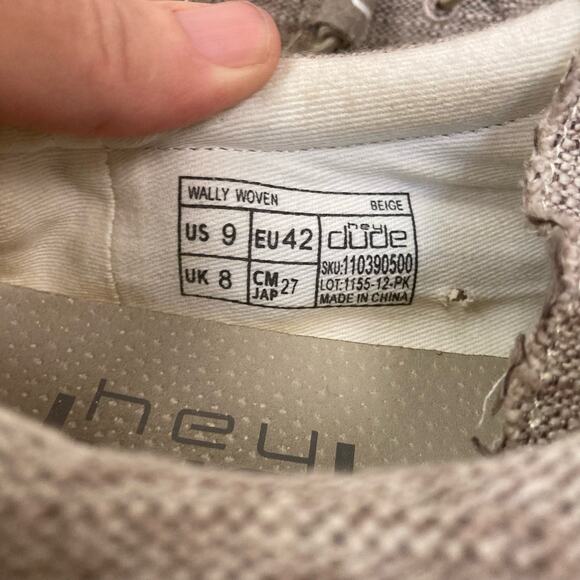 Hey Dude Shoes Tan Wally‎ Woven Size 9 - Picture 8 of 8